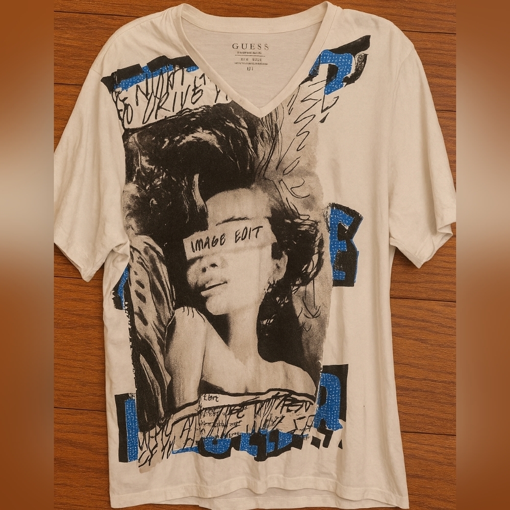 GUESS Los Angeles Graphic Tee “Image Edit” | Size XL | Vintage Street Style